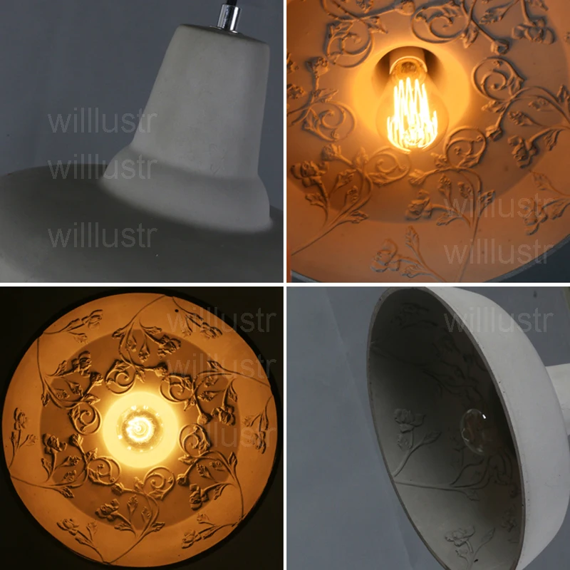 Willlustr цементная Подвесная лампа Skygarden бетонный подвесной светильник для отеля ресторана подвесной светильник ing столовая прикроватная