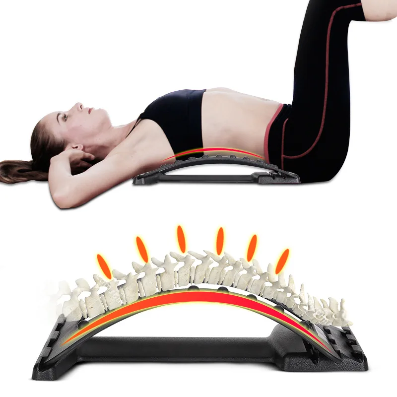 Koop Back Massager Brancard Fitness Massage Apparatuur Stretch Ontspannen Brancard Lendensteun Wervelkolom Pijnbestrijding Chiropractie