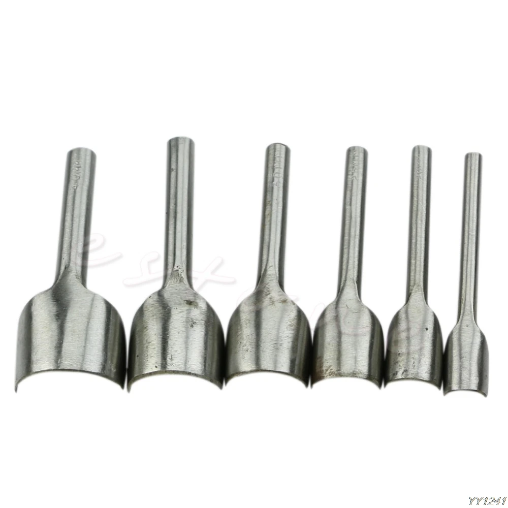 

6Pcs Leather Craft 15-40MM Tools Half-Round Cutter Punch Strap Belt Wallet End Y110-Dropshipping