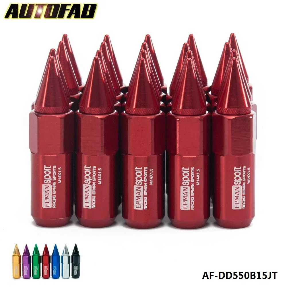Prix pour AUTOFAB-20 pcs Pointu Avancée Tuner 60mm Écrous de Roues/Jantes M14X1.5 Aluminium AF-DD550B15JT Prix pour AUTOFAB-20 pcs Pointu Avancée Tuner 60mm Écrous de Roues/Jantes M14X1.5 Aluminium AF-DD550B15JT
