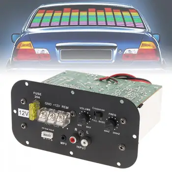 

150W 12V Black Powerful Bass Subwoofer Blue Light Car Audio High Power Amplifier Board with for 6/8/10 Inch Car Subwoofer