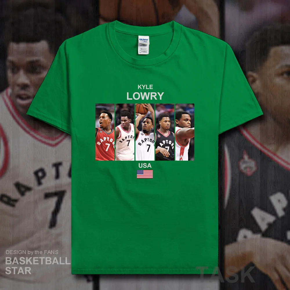 كايل t قميص الرجال الفانيلة Lowry USA اعب ستار التي شيرت القطن اللياقة البدنية الملابس المطبوعة اللياقة البدنية تي شيرت تورونتو المشجعين تيز 20