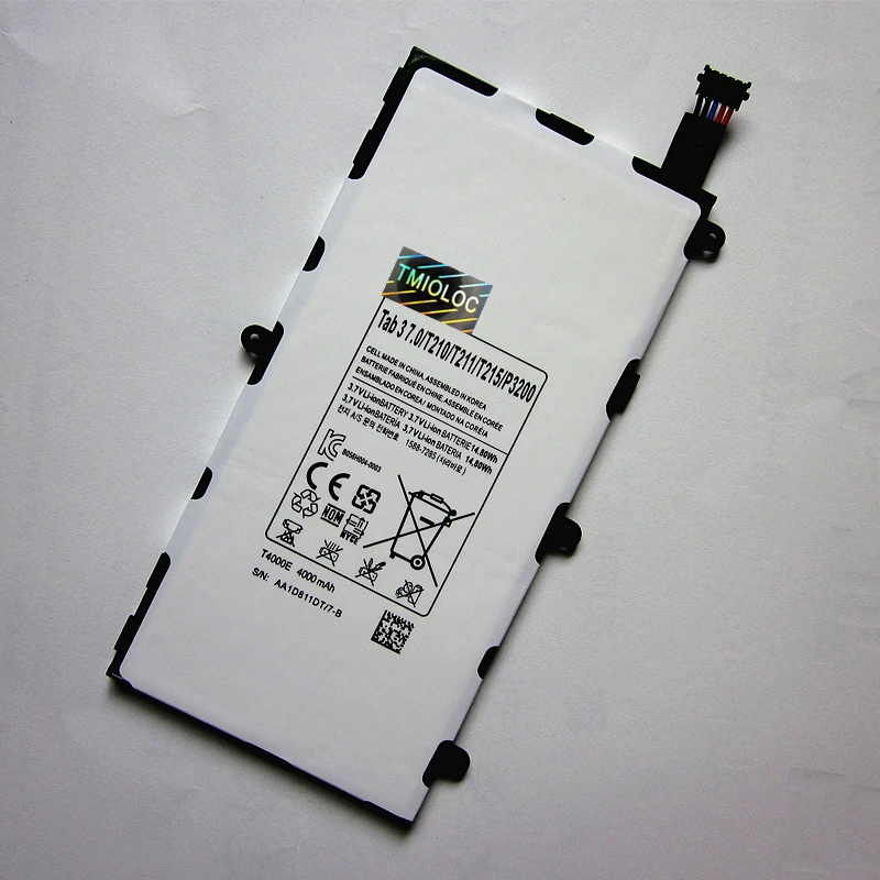 

High quality 4000mah T4000E replacement Battery Batterie Bateria For Samsung Galaxy Tab3 7.0 T210 T211 T215 P3200 LT02