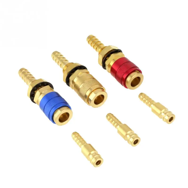 3Pcs/Lot 8mm Brass Quick Connector Water Cooled & Gas Adapter Quick