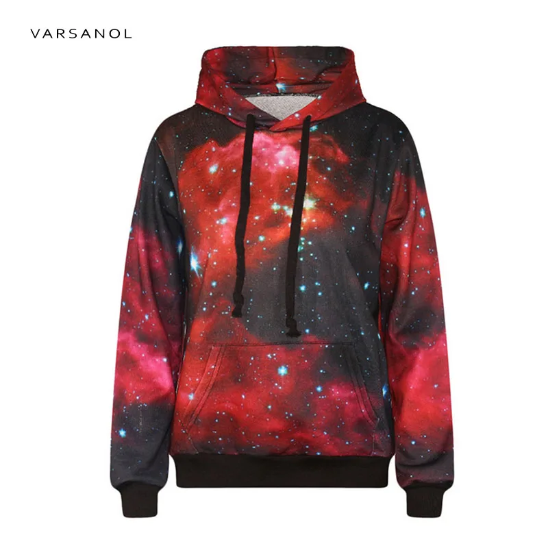 Varsanol Men/women Sweatshirts Hooded 3d Print Galaxy Space Hoodies With Hat Star Autumn Winter Loose Thin Nebula Hoody Tops Hot
