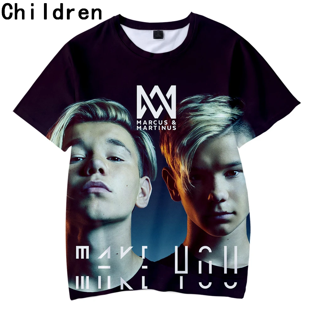 Marcus& Martinus/Детские футболки с 3D принтом, модные летние футболки с короткими рукавами, Лидер продаж года, Повседневная Уличная одежда, детские футболки