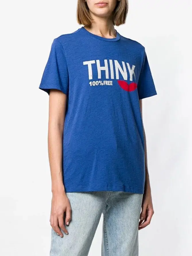 Для женщин новая хлопковая Футболка Рубашки с принтом-надписью короткий рукав Летняя футболка