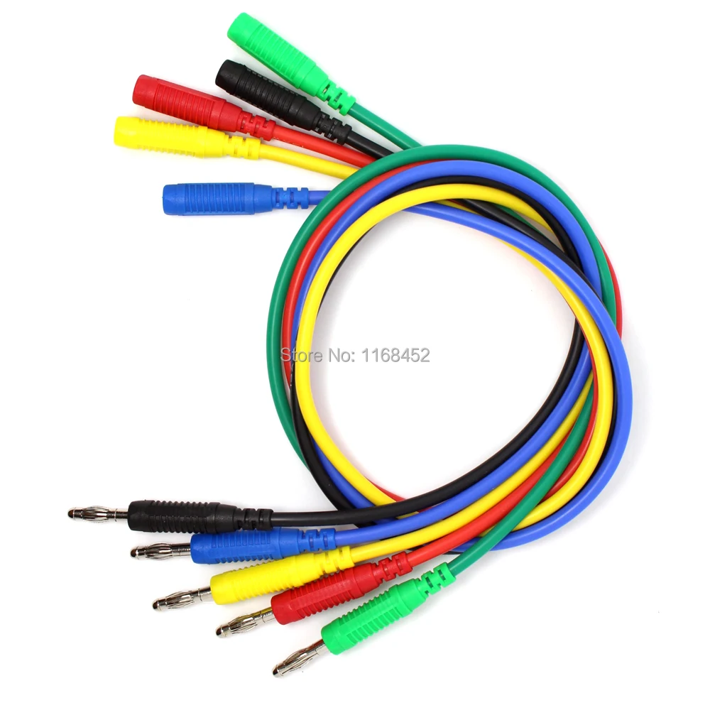 

TL103 5pcs 1M female to male 4mm banana plug test line,Patch Cord,test leads,CATIII 1KV/32A