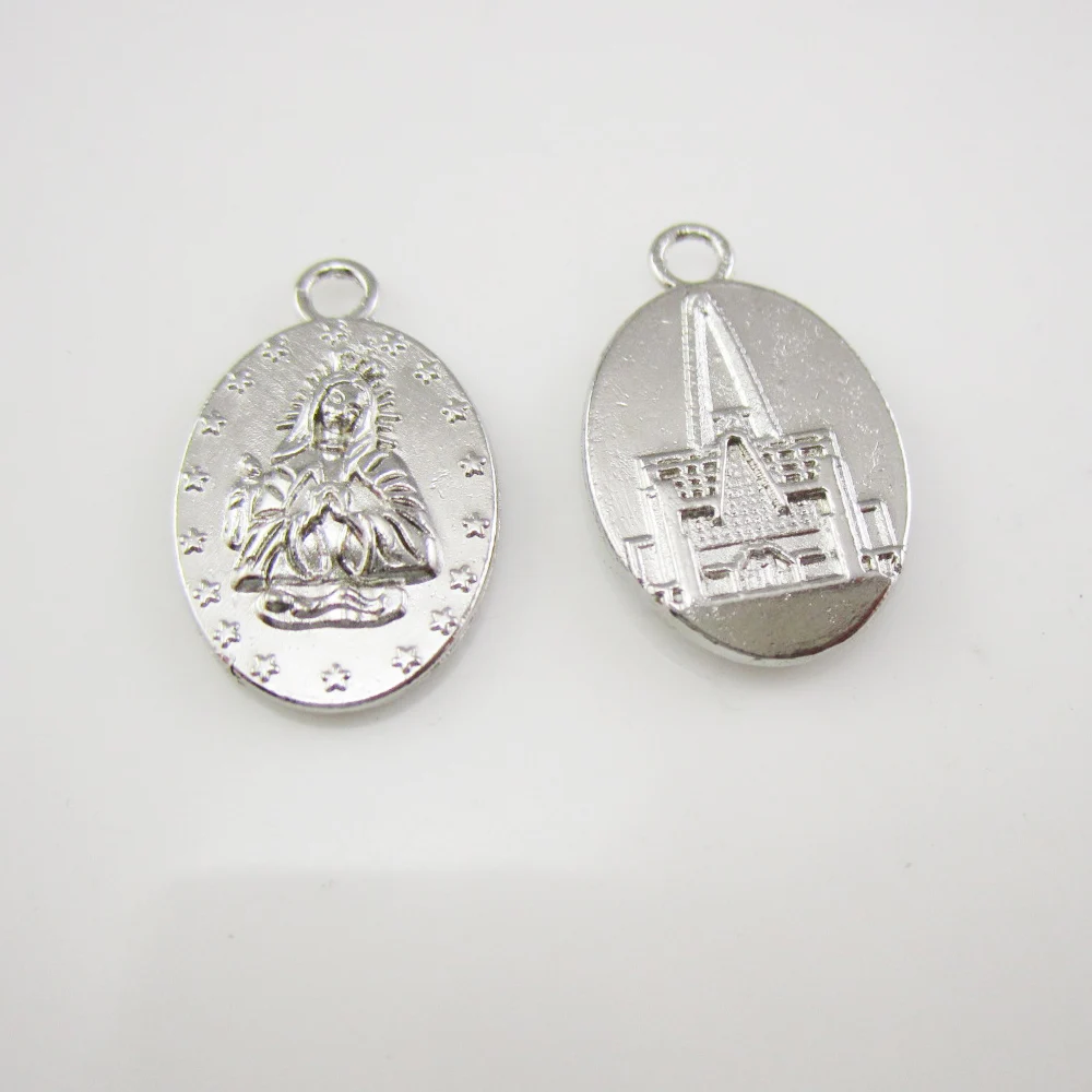 

100pcs of Alloy Rosary Charm Pendants