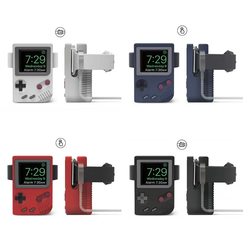

Silicone Retro Game Console Design Charge Stand Holder Station Dock for Apple Watch Series 1/2/3/4 42mm 38mm 40mm 44mm