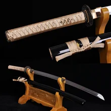 HIGH QUALITY JAPANESE SAMURAI SWORD KATANA BLACK NINJA FULL TANG BLADE SHARP