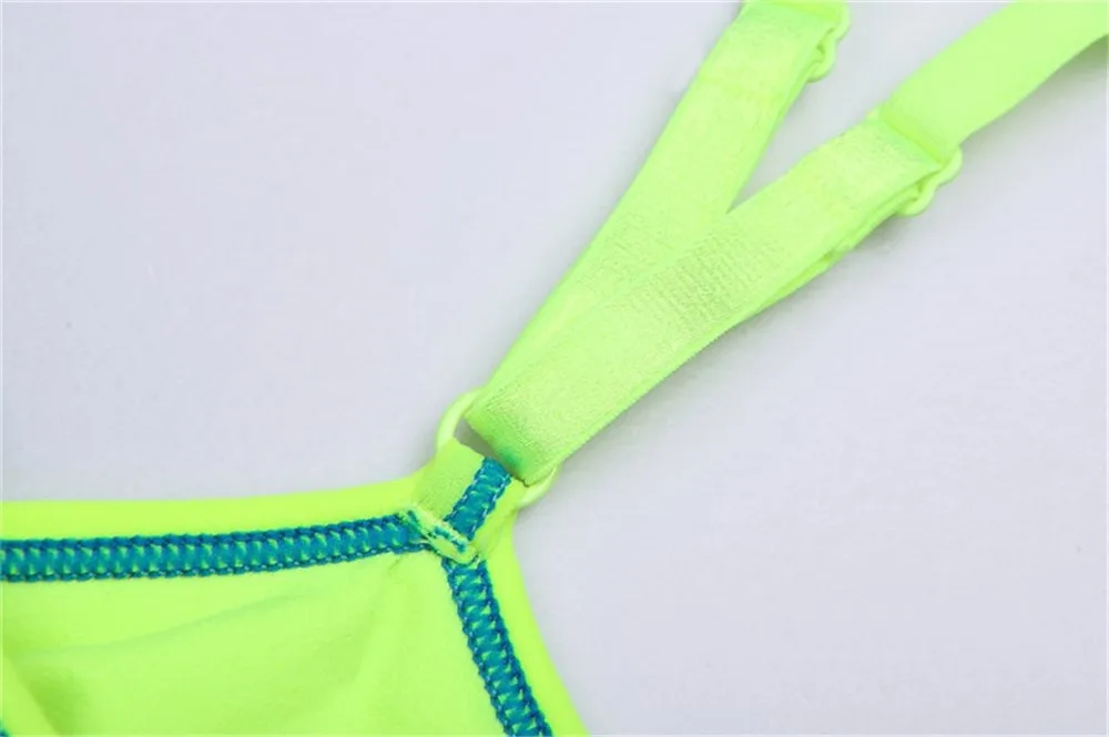 Mainland New Crop Top Breathable Sports Bra Padded Fitness Stretch Underwear No Bound Women Push Up Athletic Bras Padding (10)