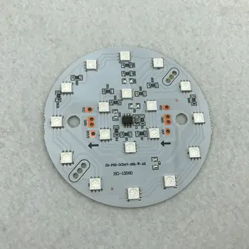 

DC24V UCS2903 addressable pixel PCBA,18pcs 5050 SMD RGB LED;82mm diameter;4.32W