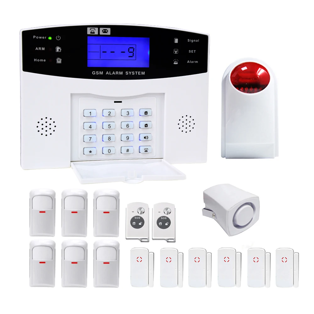 

YA-500-GSM-28 Home Smart Burglar Alarm Wireless Sound and Light Infrared GSM Security Alarm System Autodial Sensor Kit
