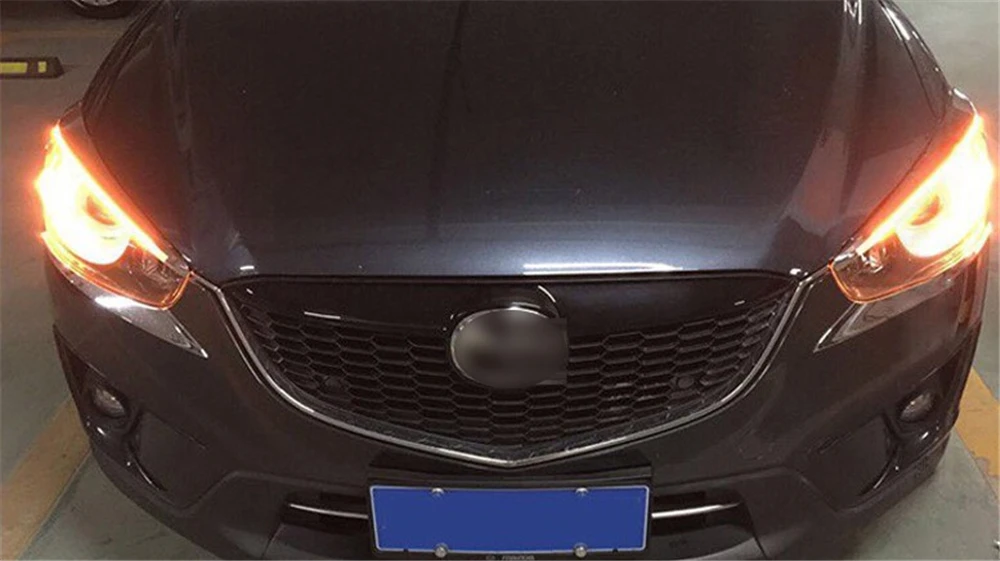 Украшение фар автомобиля желтый указатель поворота DRL Светодиодный дневной ходовой свет для Mazda CX-5 CX5 2012 2013