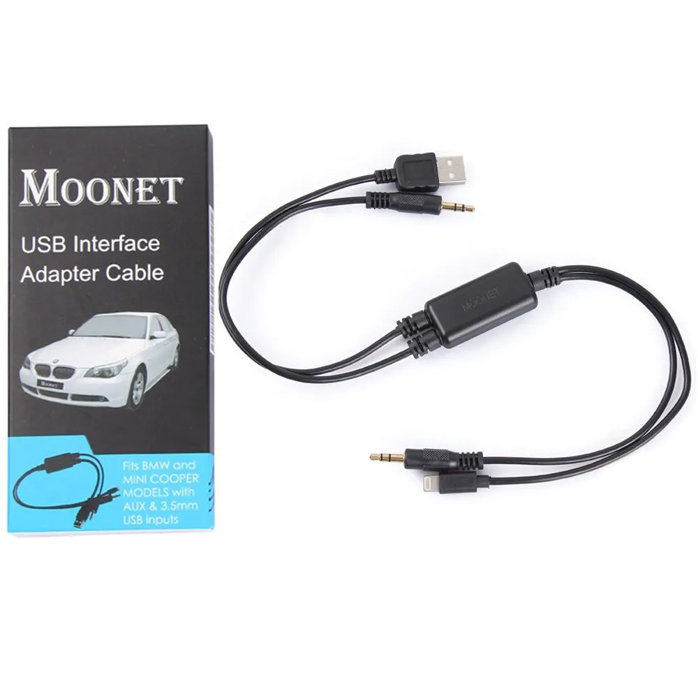 Автомобильное аудио подключение iPhone5/6 iPod iPad USB Интерфейс адаптер AUX кабель для BMW