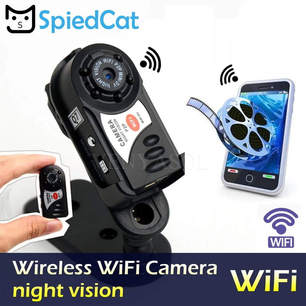 Маленький Q7 Wi-Fi Камера обновления 720P HD Mini DV Беспроводной IP Espia Видео ИК ночного