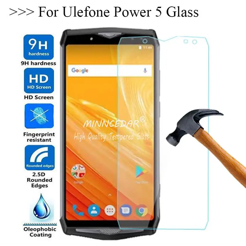 Закаленное стекло для Ulefone Power 5 прозрачная защитная пленка экрана 6 0