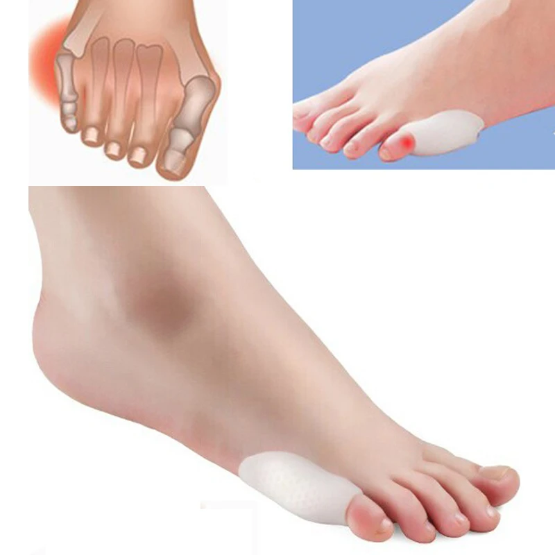 2PCS/1Pair Silicone Gel Little Toe Bunion Guard Protector Cushion