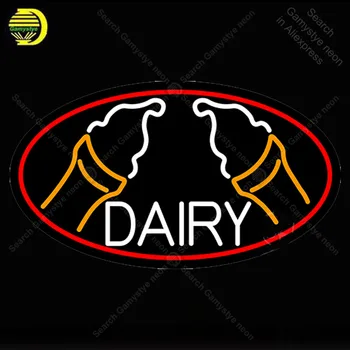 

Neon Sign for Dairy With Ice Cream neon Light Sign Decor Club Display glass Tube Handcrafted Arcade Art Neon Lamp for Beer Bar