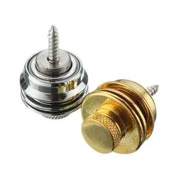 

Guitar Strap Lock Chrome Plated Straplock Pins Belt Buckle Button for Acoustic Electric Bass Guitar Strap Easy Fix Remove Screw