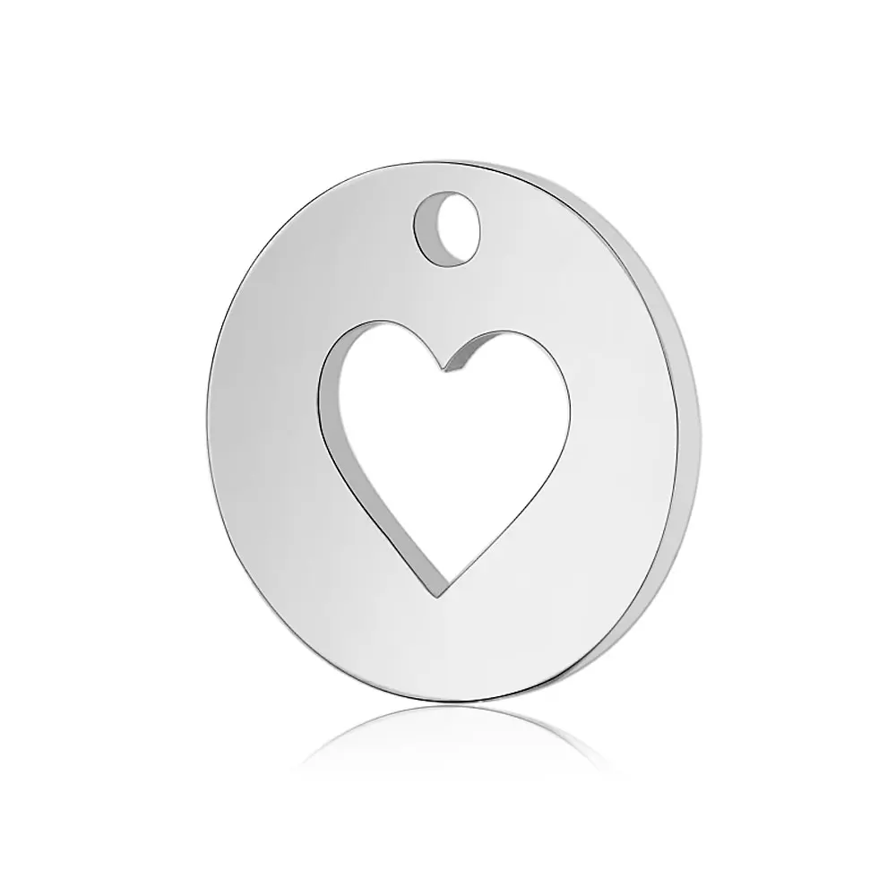 

10Pcs/lot Hollow heart circle in the middle stainless steel DIY Charm Variety of styles can be single buy wholesale SLT088