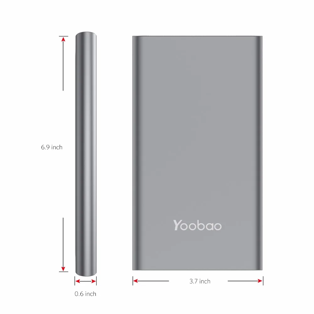 Yoobao A2 повербанк 20000mAh внешний аккумулятор с двойнымм портами выхода/входа литий