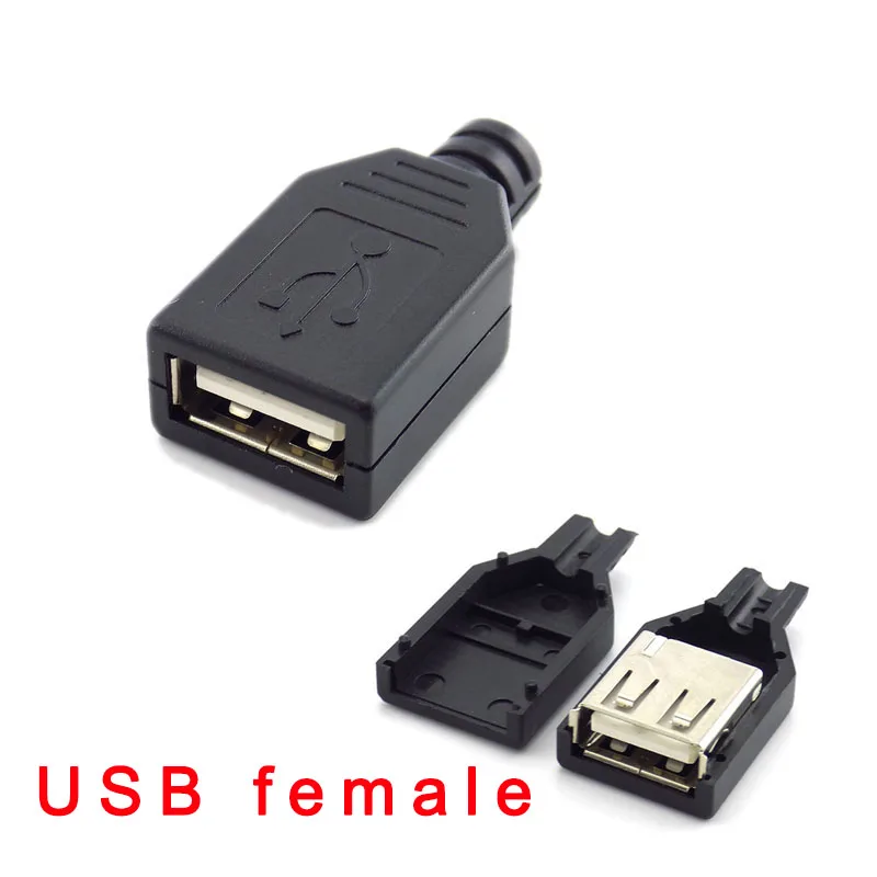 3 в 1 USB коннектор сделай сам мини типа A 2 0 папа мама 4 контактный разъем с черной