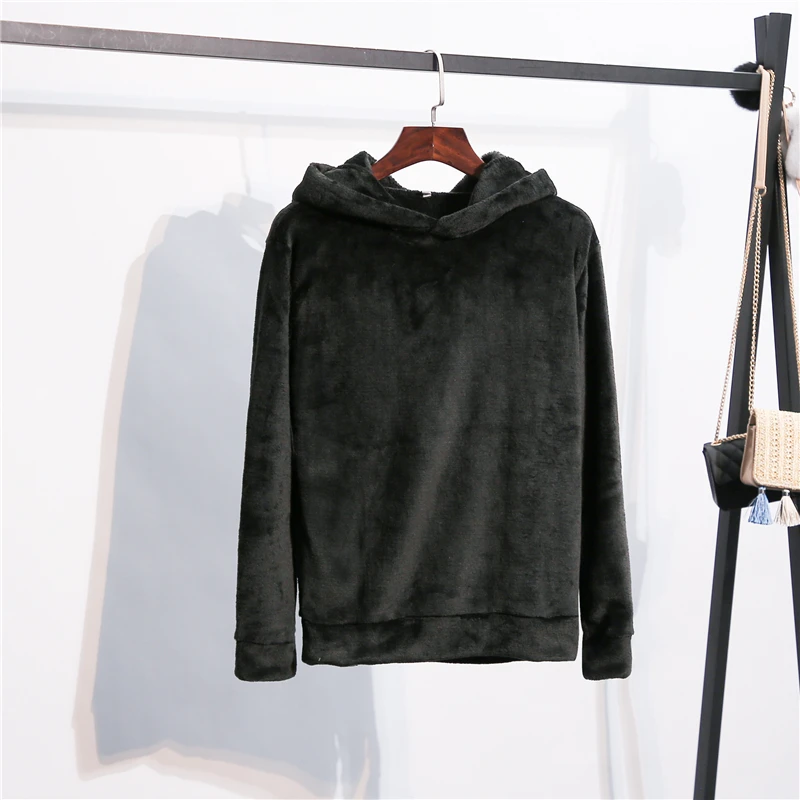 

2019 Autumn Winter New Korean Kawaii Bear Ears Sweater Women Fleece Warm Oversized Pullover Sweet Long Sleeve Coat Women's Tops