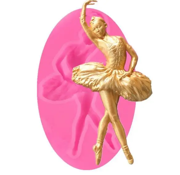 1PC Non-stick Fondant Moulds DIY Cake Decorating Tools Silicone Molds European American Style Ballet Girl Dancer LB 450 | Дом и сад
