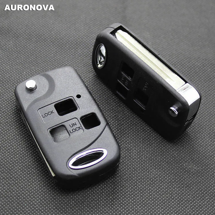 AURONOVA новый обновленный откидной Складной Корпус ключа для Toyota Camry 2 4 Prado Land Cruiser 3