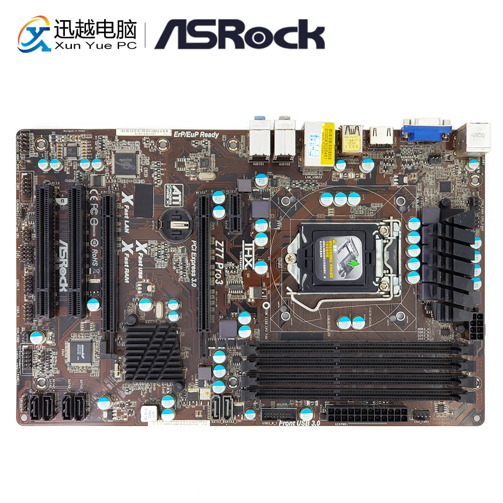 Asrock Z77 Pro3 Desktop Motherboard Z77 Socket LGA 1155 i3 i5 i7 DDR3 32G SATA3 USB3.0 VGA HDMI ATX цена Asrock Z77 Pro3 Desktop Motherboard Z77 Socket LGA 1155 i3 i5 i7 DDR3 32G SATA3 USB3.0 VGA HDMI ATX цены онлайн
