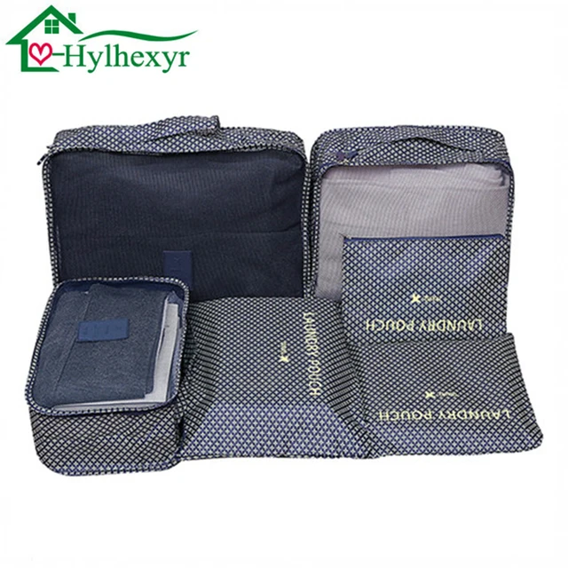 6 Travel Storage Bags Set Shoes Clothing Organizer Luggage Bag 6 Travel Storage Bags Set Shoes Clothing Organizer Luggage Bag Personal Hygiene Kits Accessories Supplies