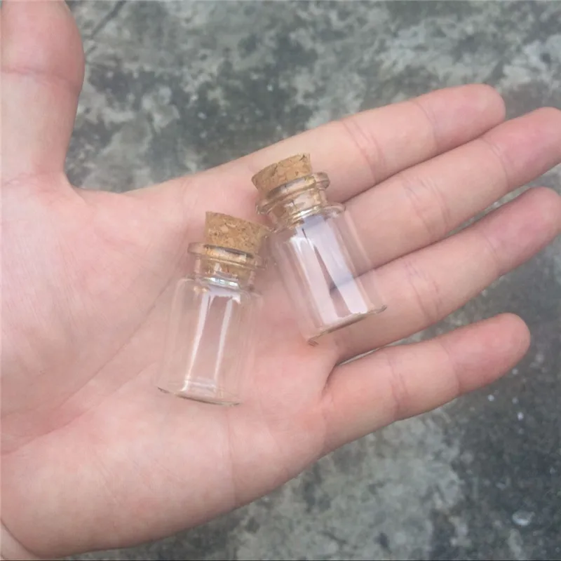 

22*35*12.5mm 6ml Transparent Glass Bottles with Corks Mini Jars Vials Small Cute Bottles 6ml 100pcs Free Shipping