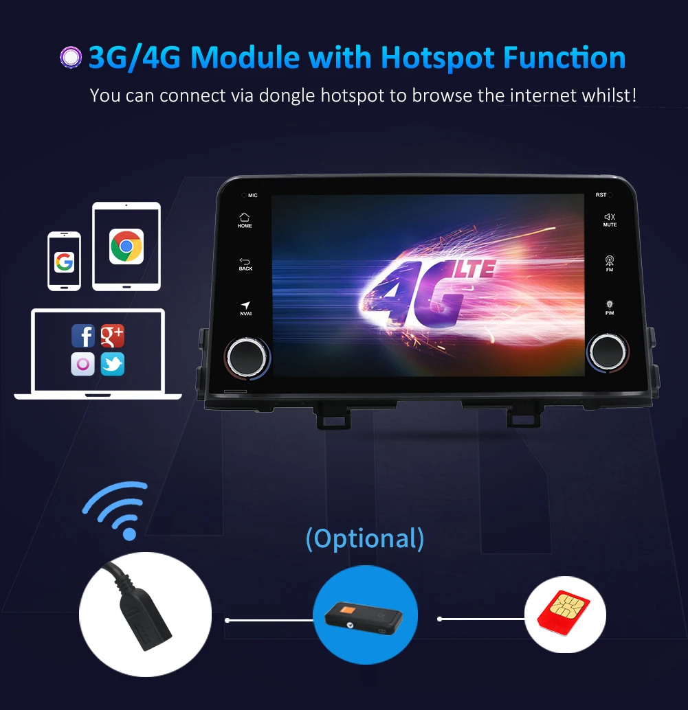 Perfect Car Multimedia Player Android 9.0 For kia Picanto 2017 2018 2din car radio gps navigation Bluetooth OBD DAB 4G Wifi SWC Map 22