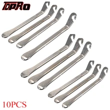 TDPRO 10pcs 12cm Tyre Lever Spoon Tire Changing Metal Hand Tool Steel Pocket Bike Bicycle Rim Wheel Remover Levers Repair Tools bike hand tire lever bead jack lever tool for hard to install bicycle tires removal clamp for difficult bike tire cycling tools