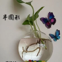 10x10 см домашний декоративный горшок растение настенное крепление рыбка с пузырьками чаша прозрачный акриловый аквариум в виде чаши аквариум ваза#2