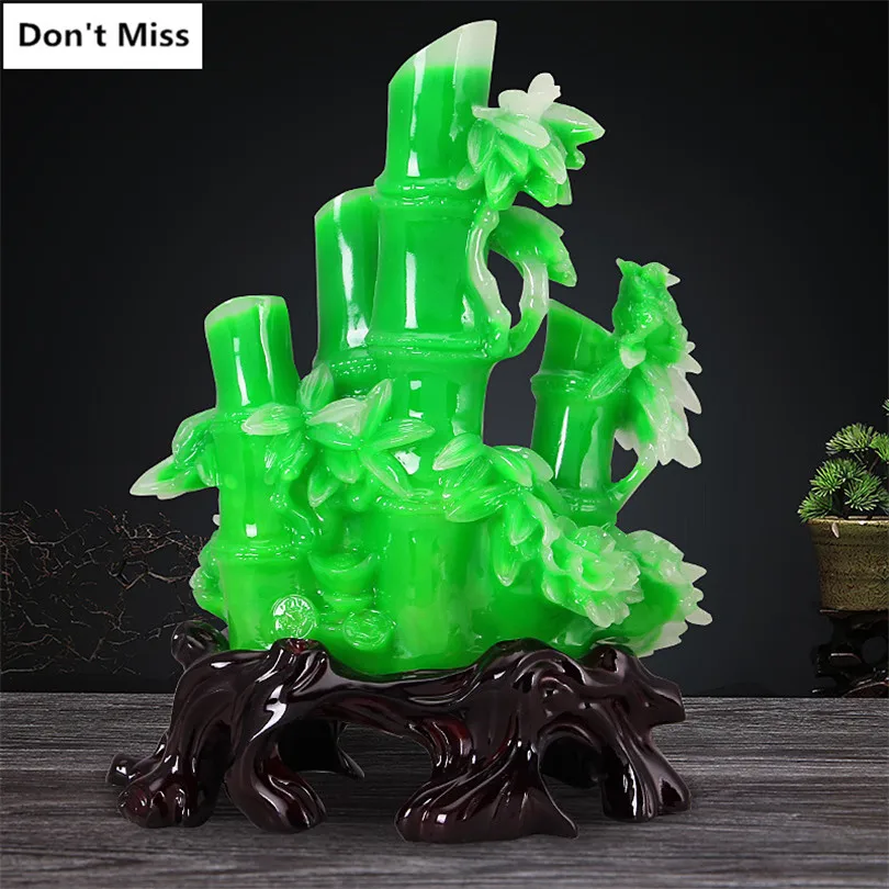 

Creative Gift Lucky Bamboo Figurines Home Decoration Accessories Company Office Decor Feng Shui Mascot Ornament Bamboo Sculpture