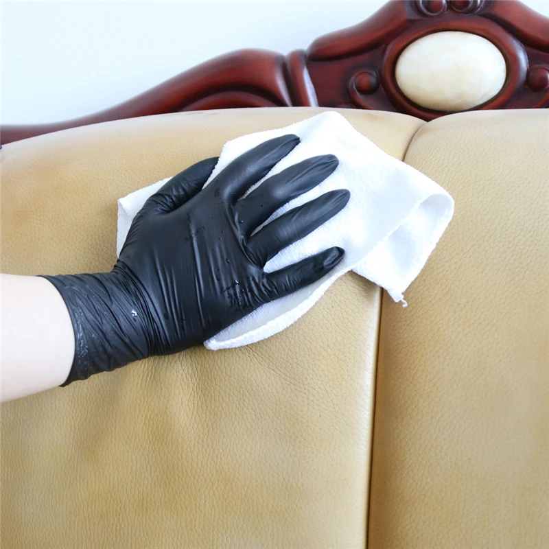 Нитриловые перчатки, черные, 6 шт./лот, пищевые, водонепроницаемые, без аллергии, медицинские, одноразовые, рабочие, защитные перчатки, нитриловые перчатки, механик