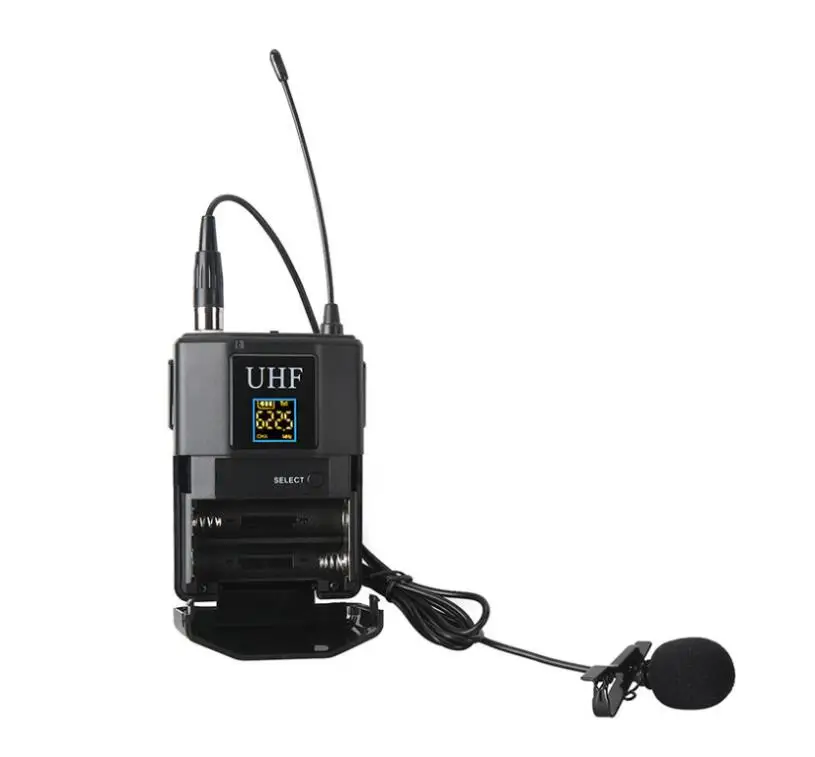Профессиональный петличный беспроводной микрофон UHF конденсаторный U8 для