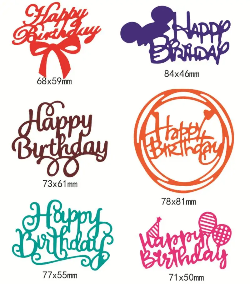 Happy Birthday dies Scrapbooking