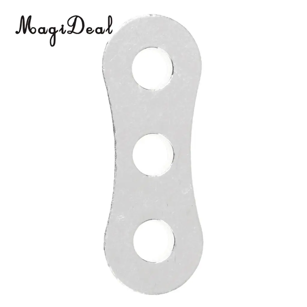 MagiDeal Professional Aluminum Alloy 3 Holes Rope Stopper Tightener Tensioner Adjuster Camping Hiking Tent Tarp Gear 34 x 14mm