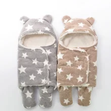 Детское одеяло, конверт Пеленка, зимнее одеяло из кораллового флиса для новорожденного, спальное одеяло для детской коляски, детский спальный мешок для малышей