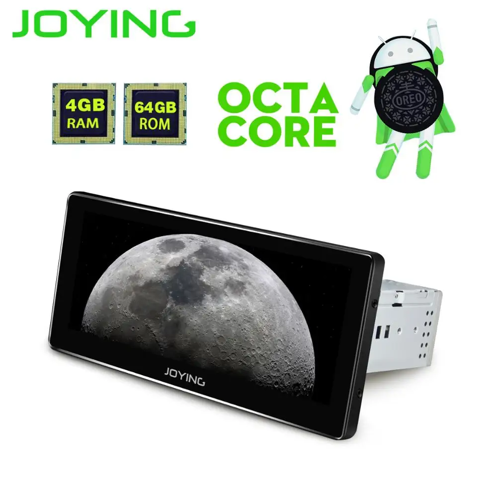 Sale Latest Android 8.1 Joying RAM 4G Car Radio Stereo GPS Navigation Touch Screen 1 Single Din Unit Head with Free Rear view Camera 5