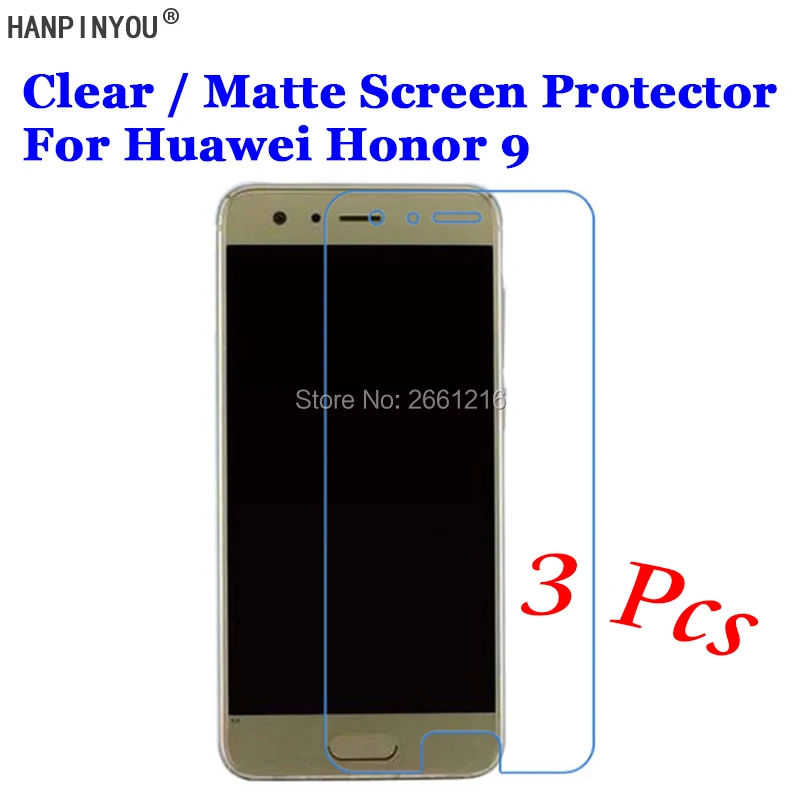 3 шт./лот для Huawei Honor 9 5 2 &quotHD прозрачный/антибликовый матовый передний экран