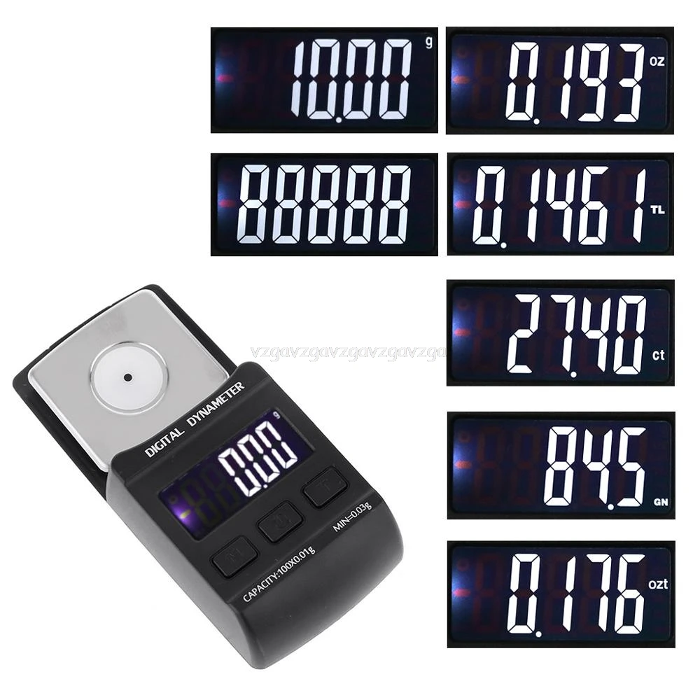 Аудио проигрыватель LP Stylus Отслеживание силы Калибр весы 100 г/0,01 г Многофункциональный Цифровой Динамометр весы Je10 19 Прямая поставка