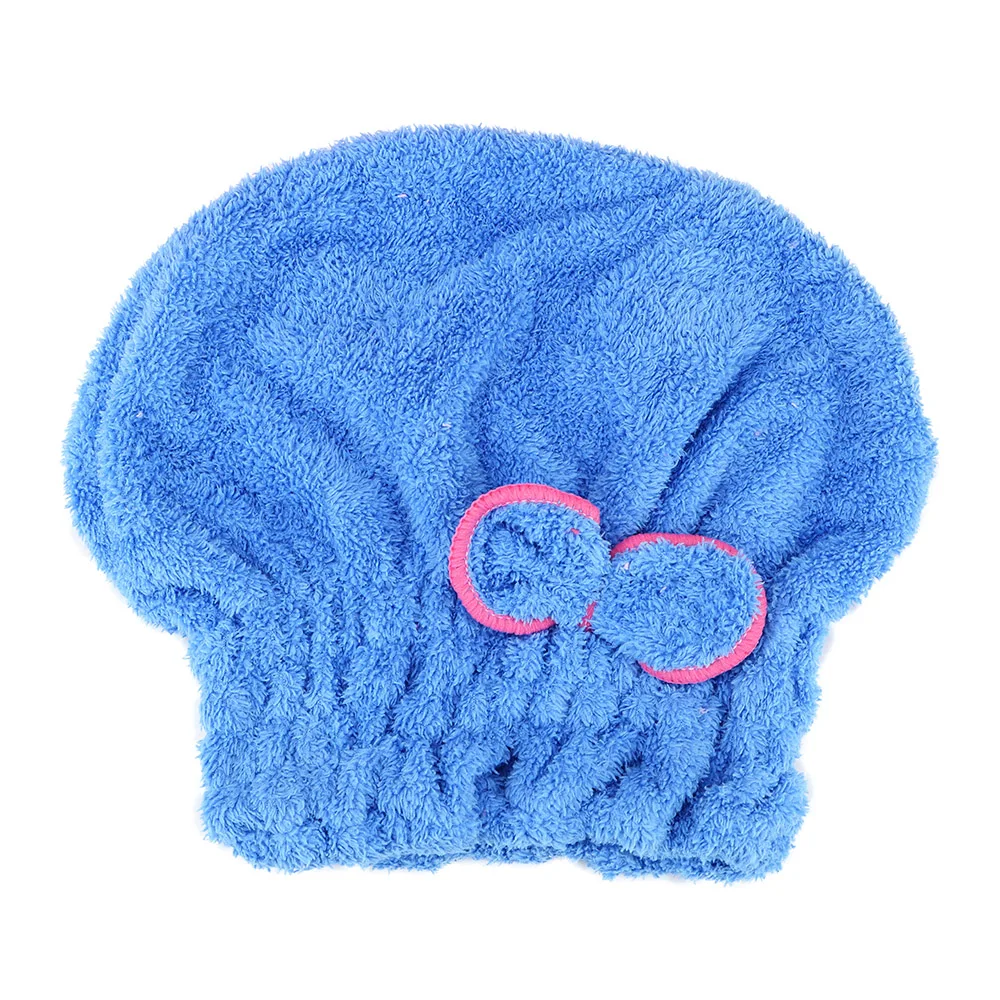 NICEYARD микрофибра шапка для быстрой сушки волос банные аксессуары обернутые полотенца шапочка для душа Ванная комната шапки - Цвет: Синий