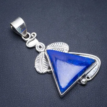 

Natural Lapis Lazuli Handmade Unique 925 Sterling Silver Pendant 2" A1683