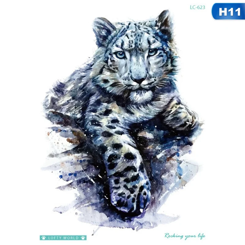 Tiger Wolf Bear Wild временные водостойкие наклейки для татуировки для женщин поддельные руки животных татуировки для взрослых мужчин женский боди-арт