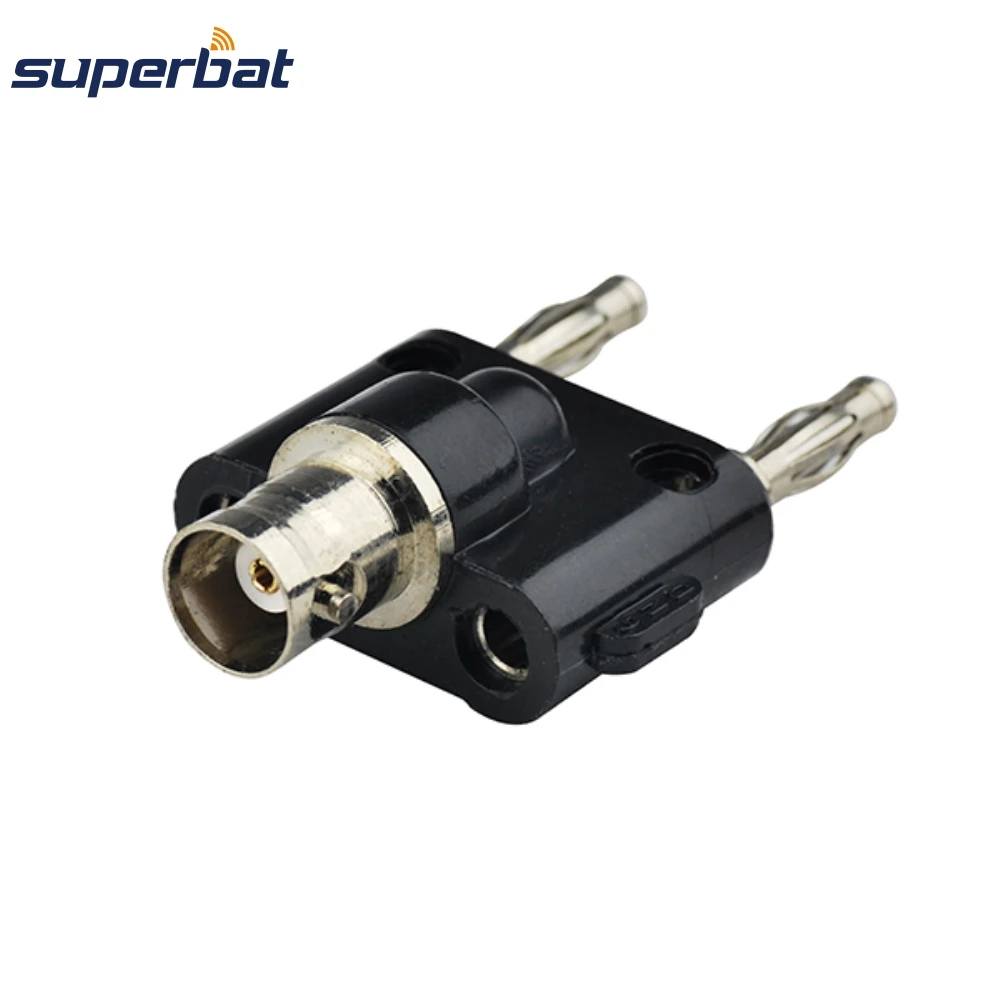 BNC Female to Dual Banana Male RF Coaxial Connector